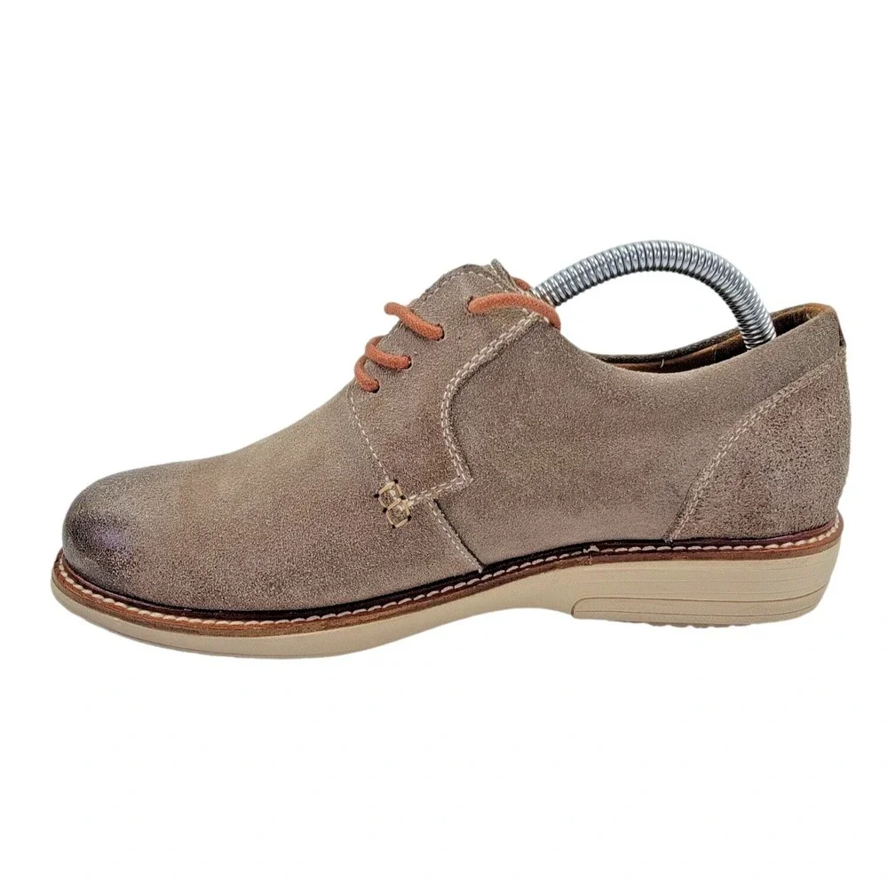 Gravity Defyer GDEFY Mens Ron Summer Brown Leather Distressed Oxford Shoes 8 M